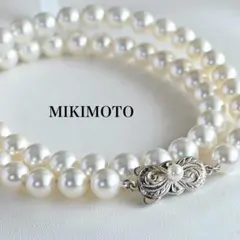 【最高品位・オーロラ花珠】ミキモト　アコヤ　パール　ネックレス　7.5mm