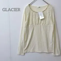 【グラシア】新品タグ付き 長袖 カットソー パール装飾 Lサイズ イエローのサムネイル