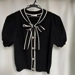 INGNI ブラック 半袖ニット