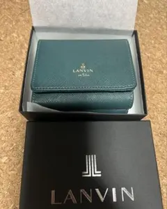 LANVIN グリーン 三つ折り財布