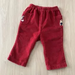 familiar ファミリア コーデュロイパンツ レッド 80
