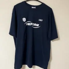 新品未使用　COLZA PREFORM ロゴプリント Tシャツ ネイビー L