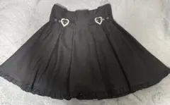 ROJITA 黒 ハートバックルビジュー フレアスカートのサムネイル