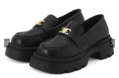 GRL グレイル モノグラムプレート厚底ローファー