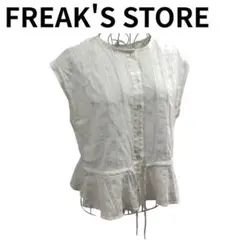 FREAK'S STORE シアー ブラウス ノースリーブ 前開き 切替