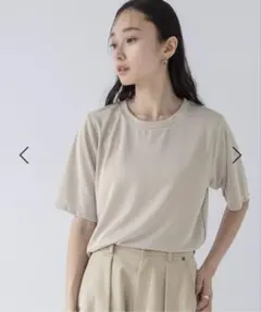 クルーネック 半袖カットソー ベージュのサムネイル