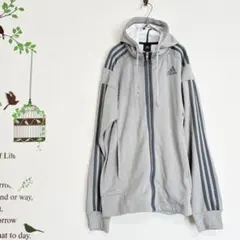 adidas アディダス/フルジップパーカー フードジャケット フーディ L