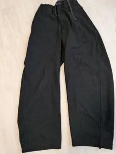 【UNIQLO U】ブラッシュドスウェットワイドパンツ ダークグレー S