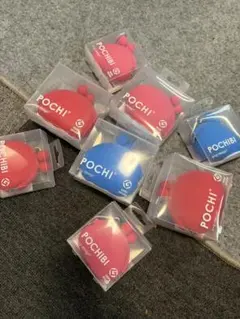 POCHIBI ピンバッジ 8セット 赤 青