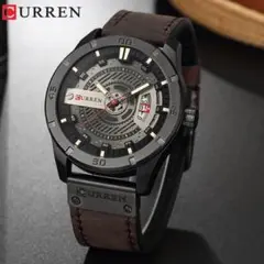 【おススメ】CURREN メンズ　腕時計　クォーツ　ブラック