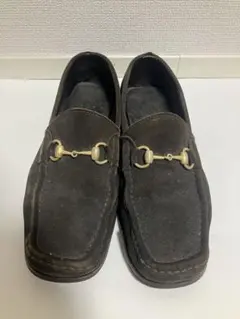 GUCCI ビット ローファー グッチ 茶色 スエード 28.5 43 E