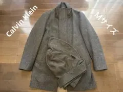 Calvin Klein フード付コート グレーＭ
