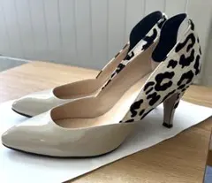 訳あり外観は美品GALLARDAGALANTE レオパード柄 パンプスのサムネイル