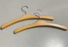 木製スリムデザインハンガー 2本セット