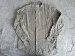 coen バンドカラーシャツ ベージュ S