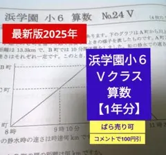【最新版2025年】浜学園 小6 Vクラス 算数 実力・復習テスト 1年分