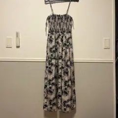 花柄ロングキャミワンピース