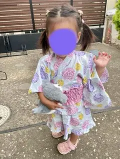 ベビー水色紫陽花甚平、浴衣　90センチ