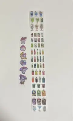 (70)おすそ分け シール 食べ物 飲み物 スイーツ パッケージ 韓国