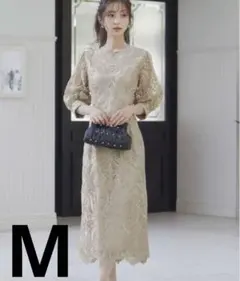 niana 総レース バックリボン パーティードレス