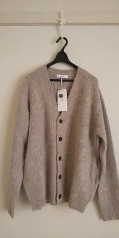 新品 discoat 起毛ビッグシャギー カーディガン ベージュ Mサイズ