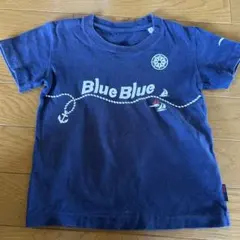 Blue Blue プリントTシャツ ネイビーのサムネイル