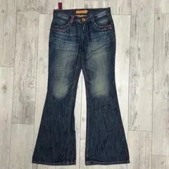 90s 00s HOTCHKISS デニム ブーツカット フレア ローライズ
