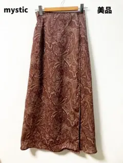 mystic ペイズリー柄ロングスカート