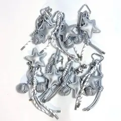 じゃらじゃらキーホルダー　バッグチャーム　キーチャーム　パラコード 　星　68G