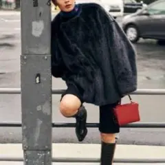 【新品タグ付き/M】HYKE ハイク リバーシブル ファー ジャケット HYKE - Edition別注 hykeリバーシブルエコファーコートの通販 by