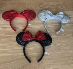 ディズニー カチューシャ スパンコール 3個セット