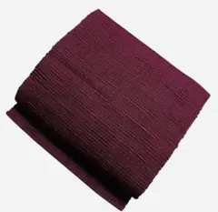 ユ107名古屋帯 紬　ワイン　織物 着物帯　仕立て上り