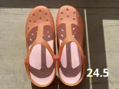 Crocs サンダル 半透明 ピンク 希少 24.5