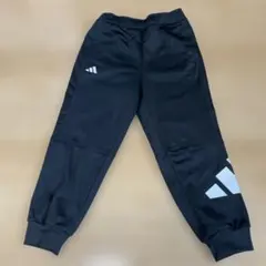 adidas 黒 ジャージ パンツ120cm