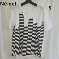 ♥️手洗い可能♥️【Né-net】5(XL相当) 白 プリントТシャツのサムネイル