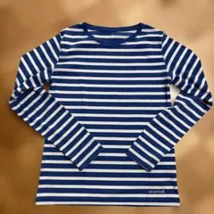 mont-bell 青と白のストライプ Tシャツ L