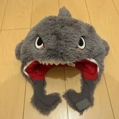 美品 USJ ユニバ JAW'S サメ 被り物 帽子 モコモコ