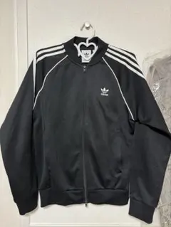 adidas 黒 トラックジャージ