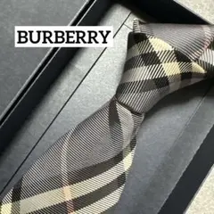 BURBERRY ネクタイ 灰色 ノヴァチェック