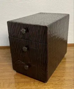 鎌倉彫 小引出 和風整理箱 昭和家具　昭和レトロ　モダン