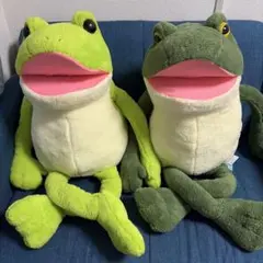 【週末セール】おとぼけケロピョン 超超ウルトラBIG2 ぬいぐるみ 2点セット