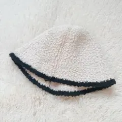 ▪︎ レディース ハット ホワイト ブラック バケット 帽子 防寒グッズ