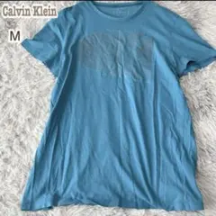 カルバンクライン【M】半袖Tシャツ コットン100% フロントロゴ CK