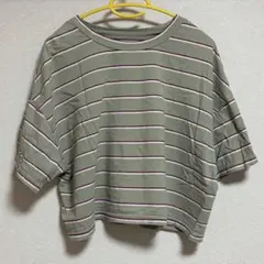 マルチボーダーショート丈Tシャツ GRLのサムネイル