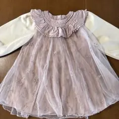 星と月の刺繍入りワンピース