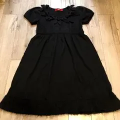 リボン付きニットワンピース