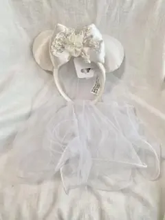 【未使用タグ付き】海外ディズニー限定 花嫁 ミニー カチューシャ ウェディング
