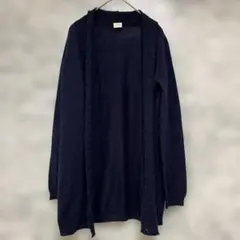 Te chichi テチチ　長袖カーディガン ネイビー　透かし編み