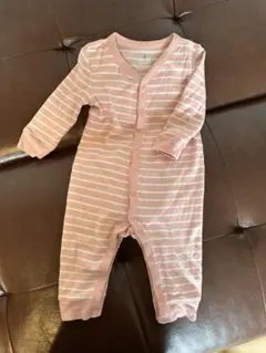 baby gap ピンクストライプロンパース 9-12ヶ月　80cm