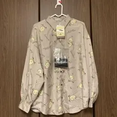 ポムポムプリン 総柄シャツ 長袖 ベージュ サンリオ キャラクターのサムネイル